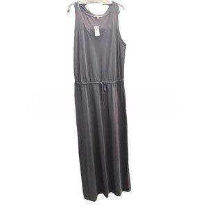 Gap Gray Drawstring Maxi Dress